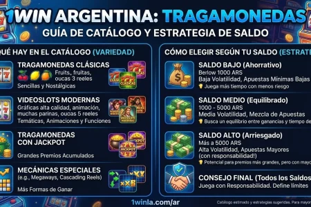 1Win Argentina: Tragamonedas — Qué Hay en el Catálogo y Cómo Elegir Según Tu Saldo