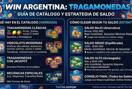 1Win Argentina: Tragamonedas — Qué Hay en el Catálogo y Cómo Elegir Según Tu Saldo